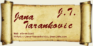 Jana Taranković vizit kartica